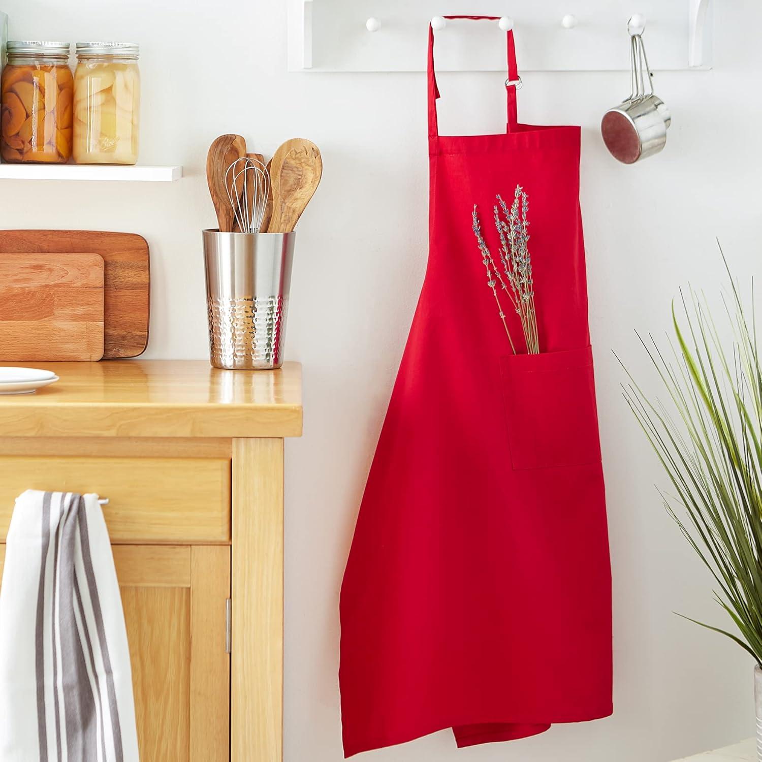 Design Imports  Chino Chef Apron Tango Red
