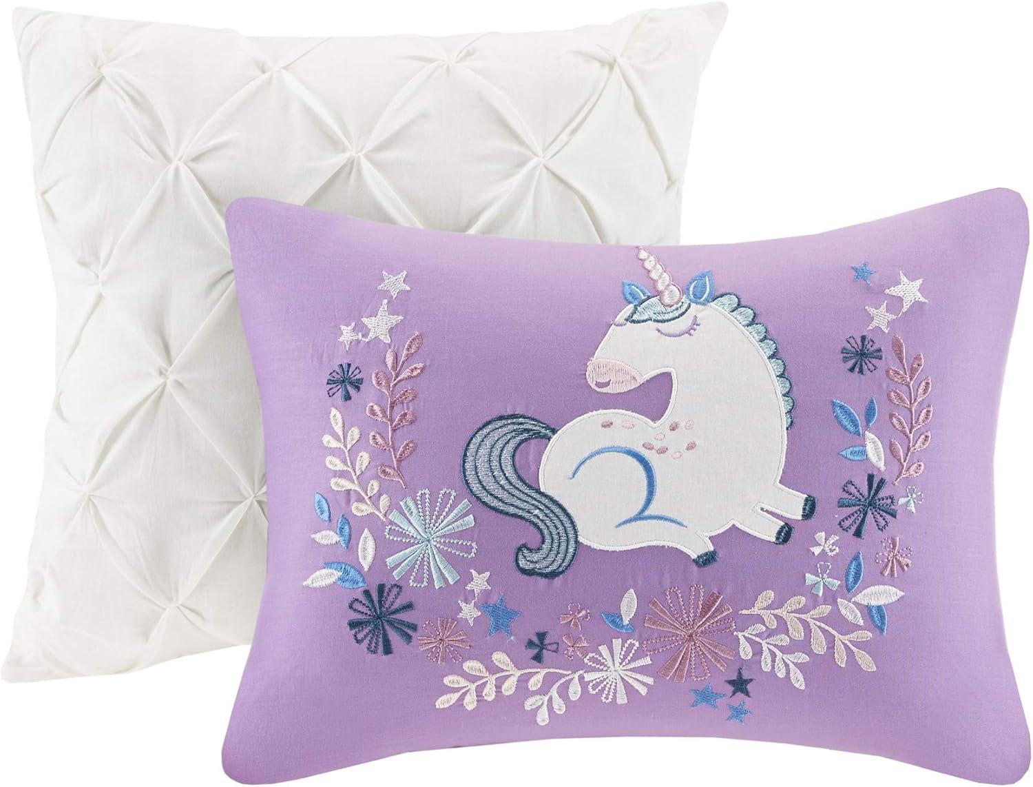 Urban Habitat Kids Lola Unicorn Reversible Cotton Quilt Set with Throw Pillows