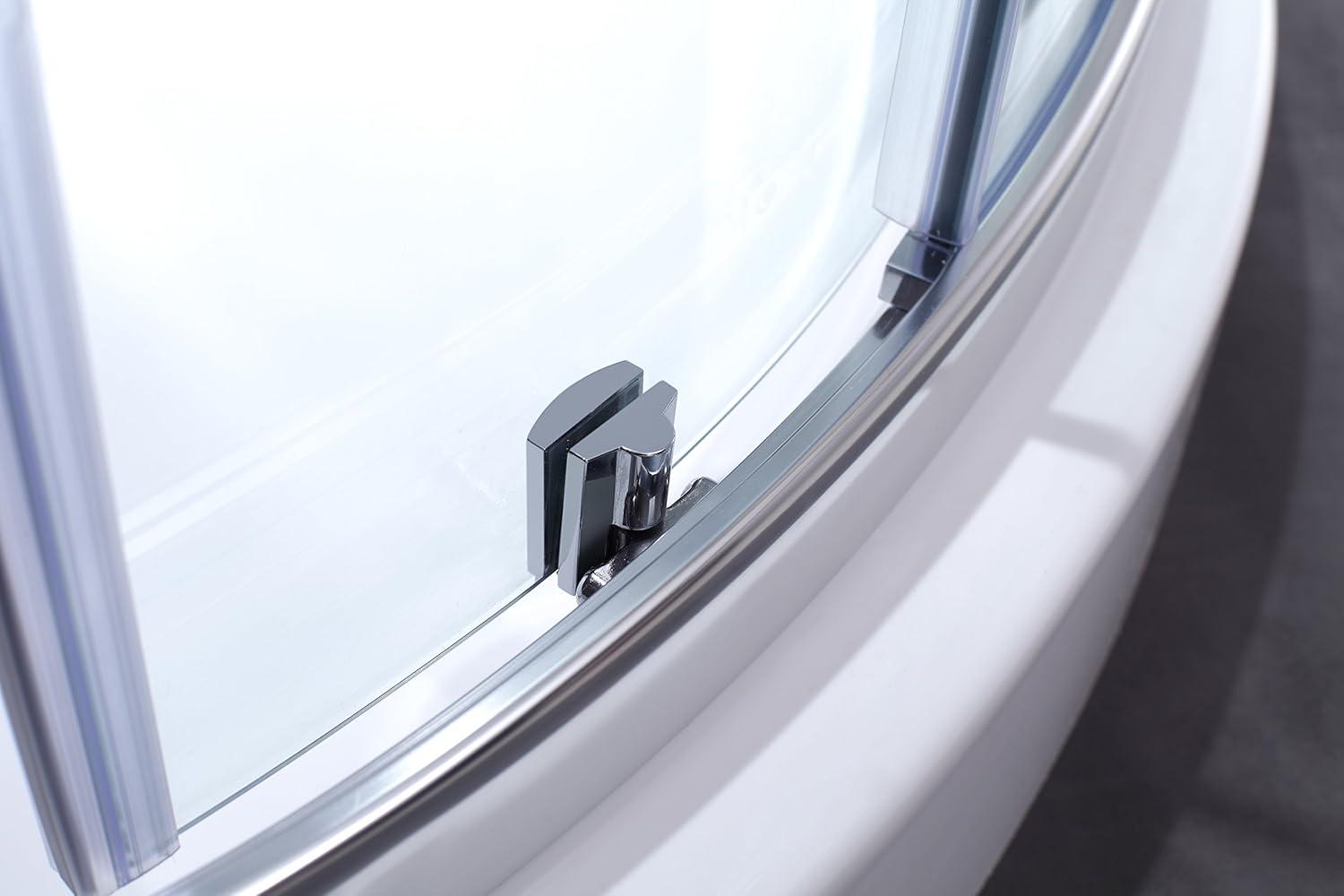 Ove Decors Breeze_36_without_walls OVE Decors Breeze Premium 40 in. Round Shower Kit w/ Clear, Base in Chrome Finish