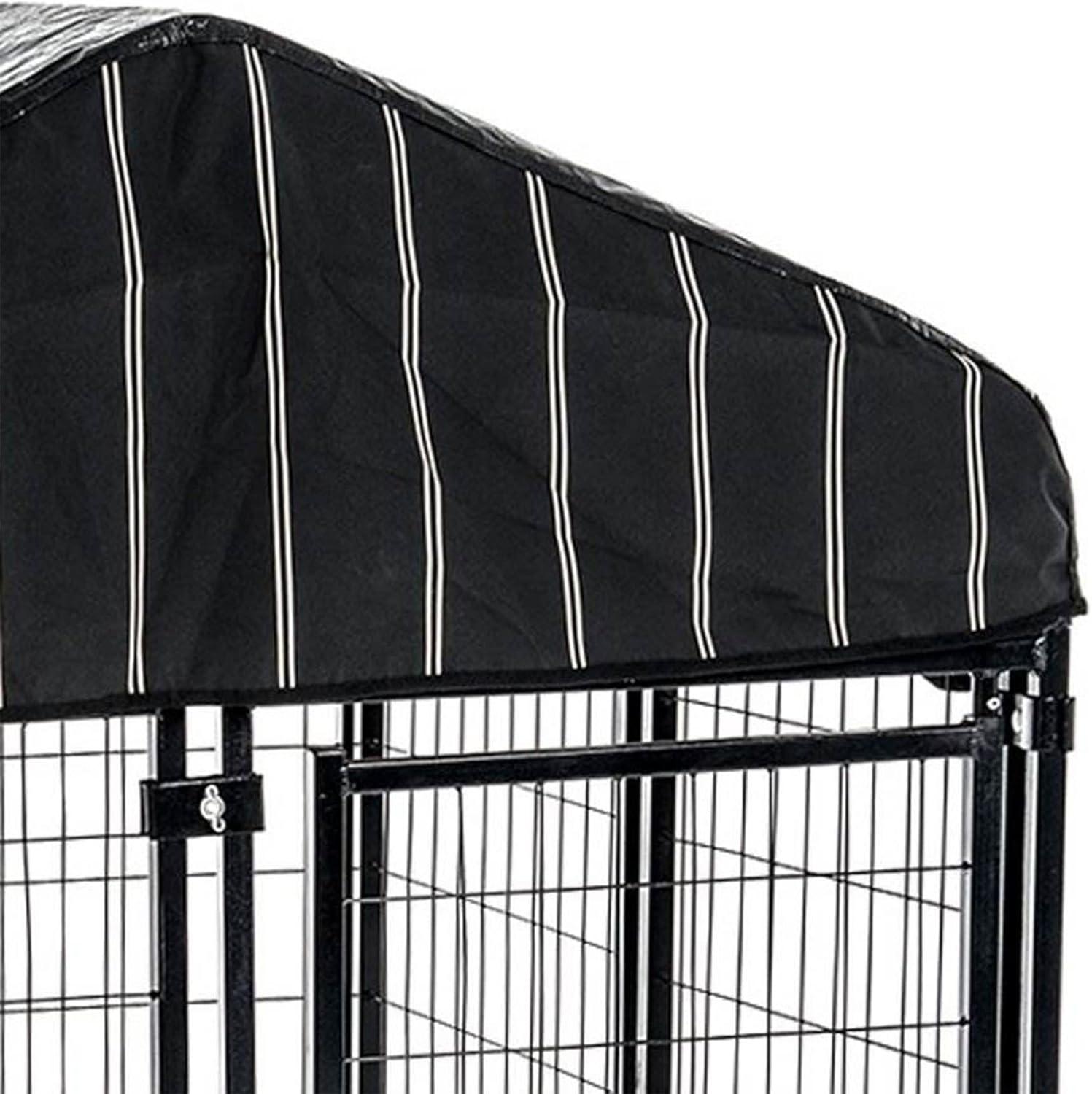 Lucky Dog 4' x 4' x 4.5' Covered Wire Dog Fence Kennel Pet Play Pen (2 Pack)