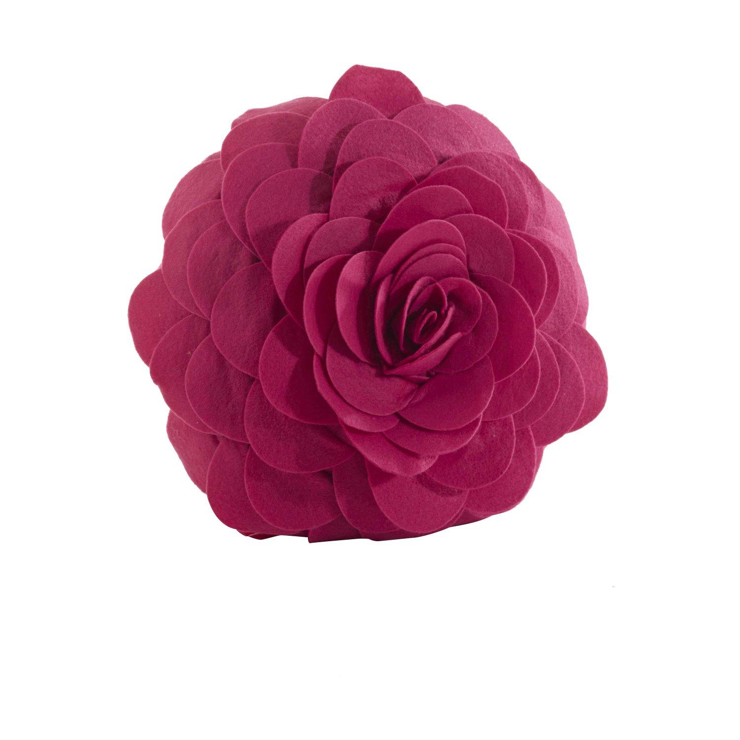 Saro Felt Collection Appliqued Felt Throw Pillow
