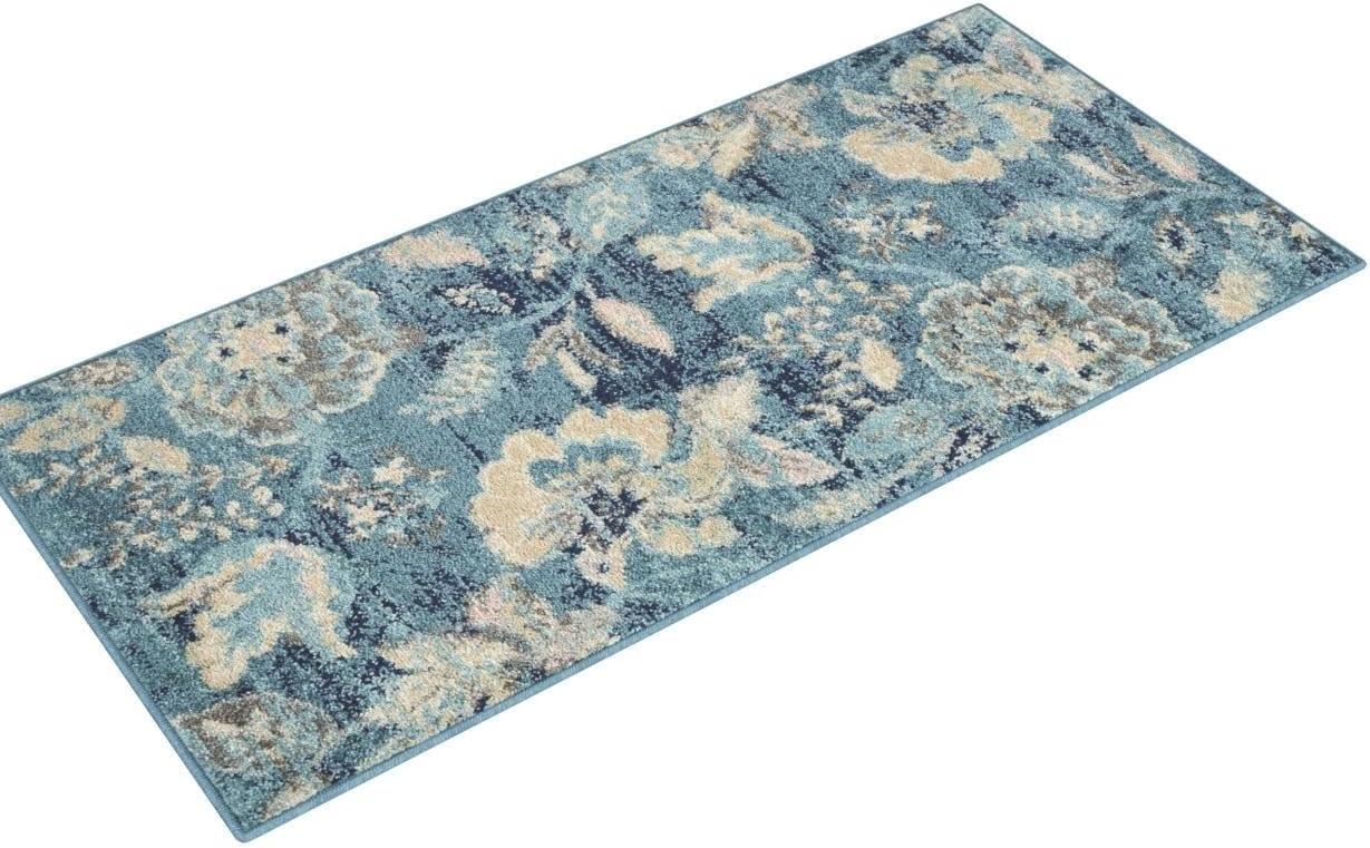 Tranquil TRA02 Ivory/Light Blue Area Rug French Country Eclectic Floral By Nourison