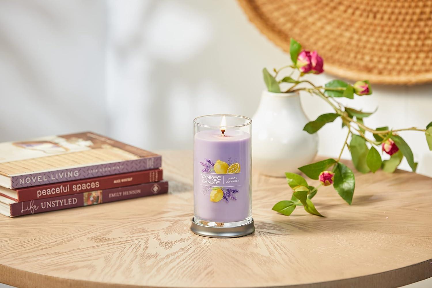 Yankee Candle Lemon Lavender Signature Medium Pillar Candle, 14.25oz
