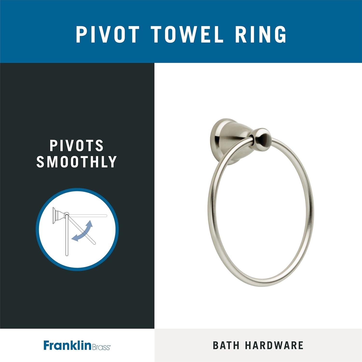 Satin Nickel Round Wall Mounted Towel Ring