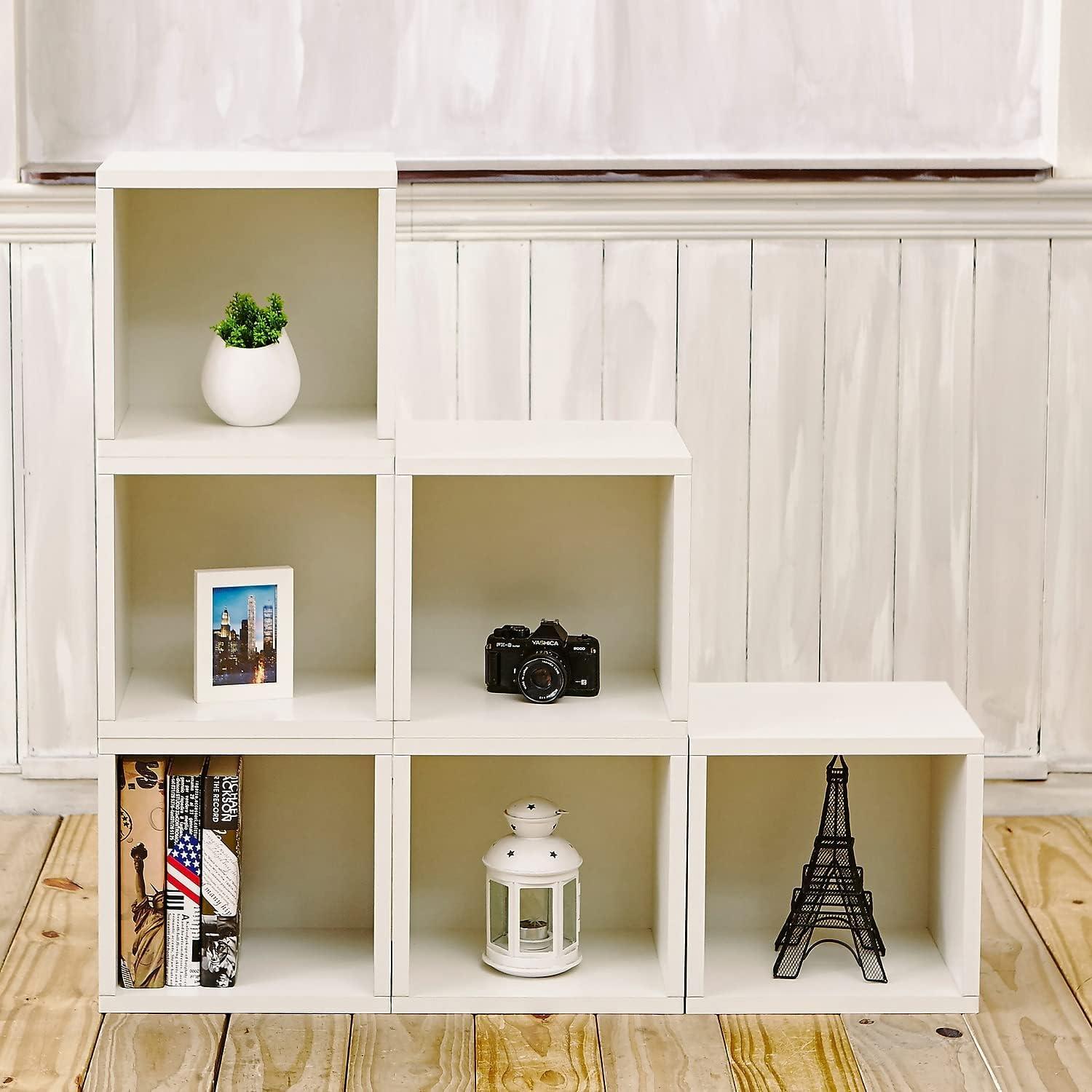 Way Basics Eco Stackable Storage Cube and Cubby Organizer, White