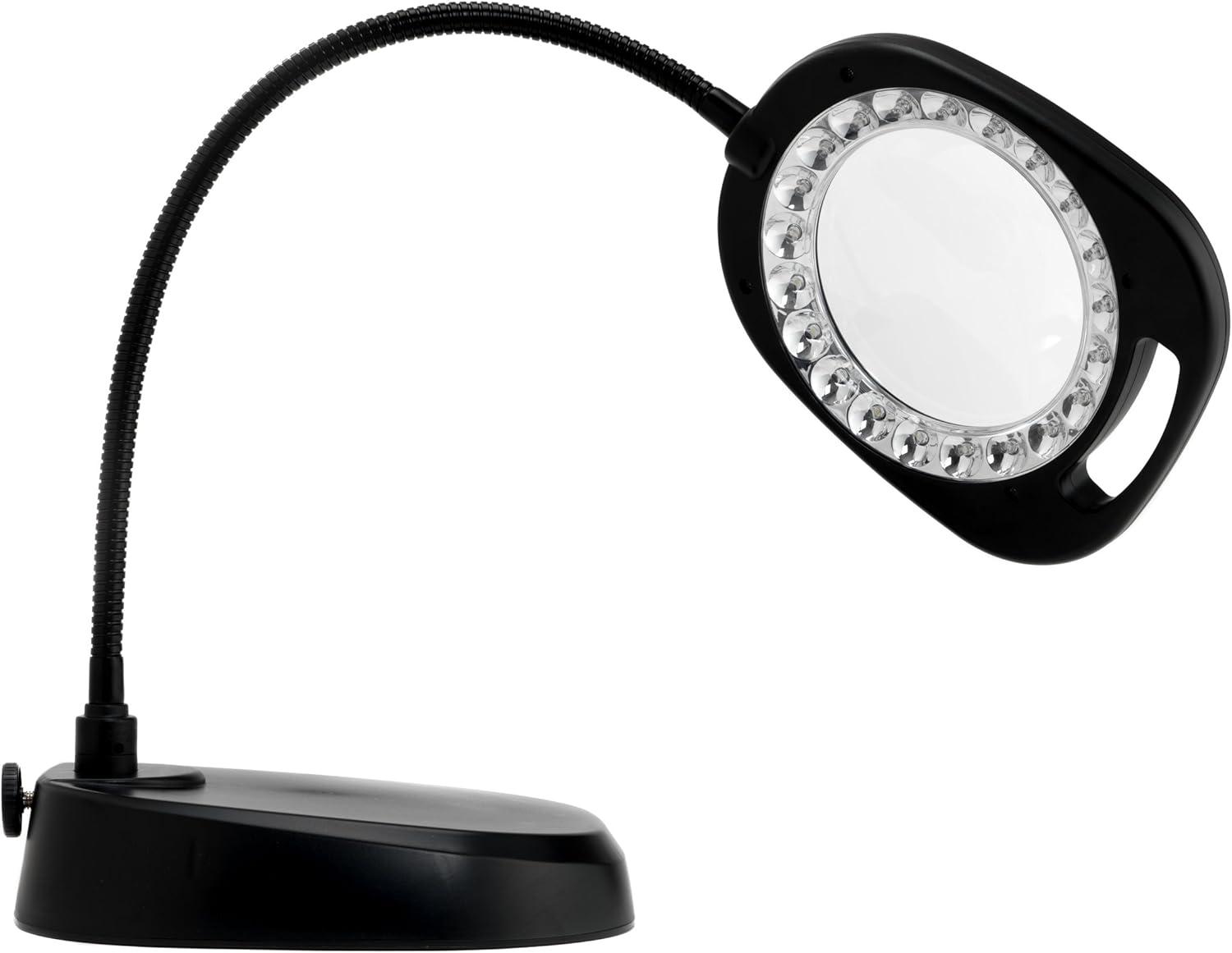 Daylight Naturalight LED 5" Floor Magnifying Light-Black