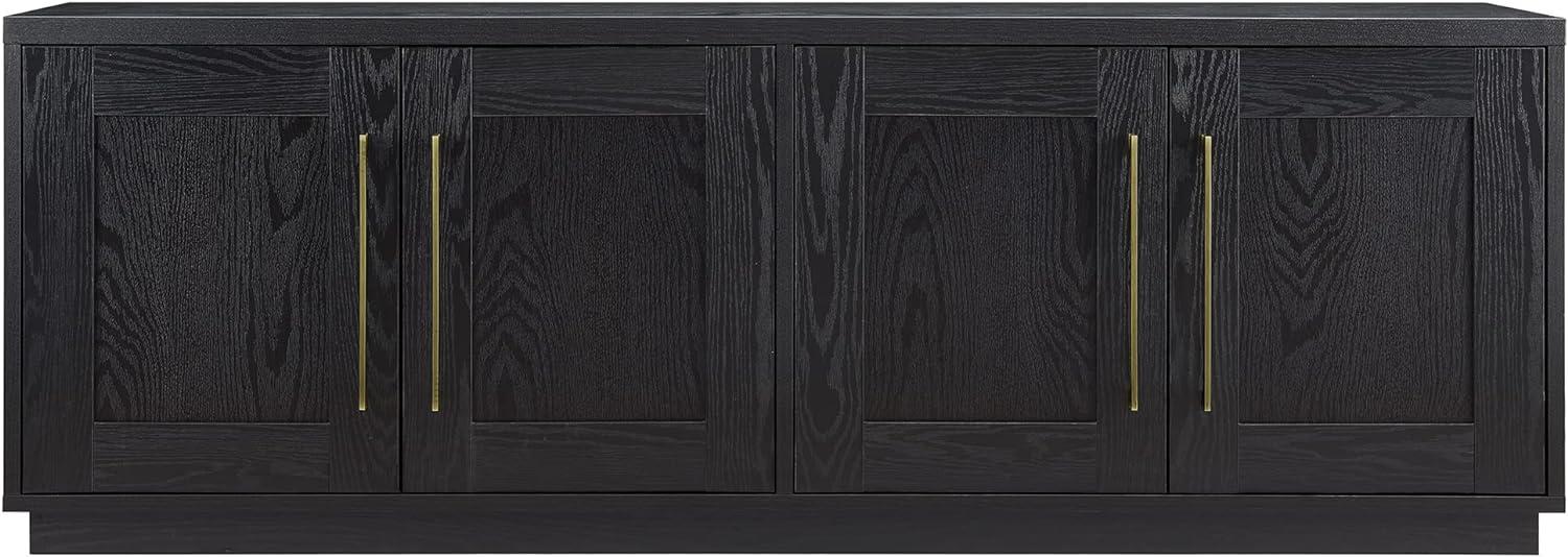 Evelyn&Zoe Tillman Rectangular TV Stand for TV's up to 75", Black Grain