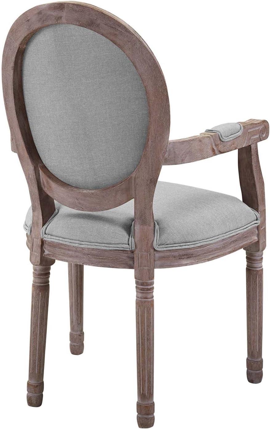 Modway Arise Vintage French Upholstered Fabric Dining Armchair