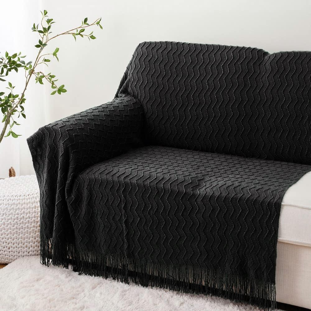Battilo Home Throw Blanket for Couch, Textured Soft Throw Blankets, Decorative Knitted Blanket for Home Living Room Decor, 50"x60" | Wayfair