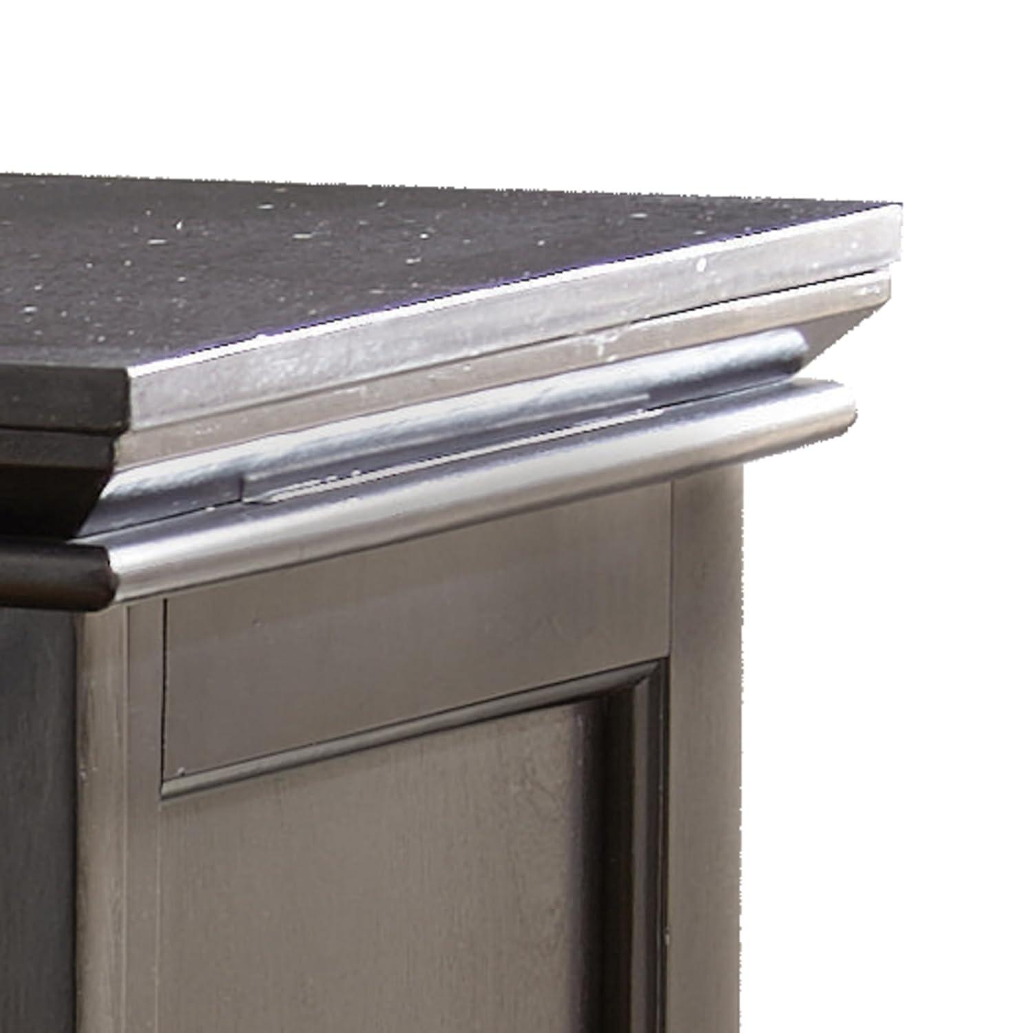 Garcia Bar Black - Steve Silver: Hardwood Solids, Veneers, Scratch-Resistant Top, Storage