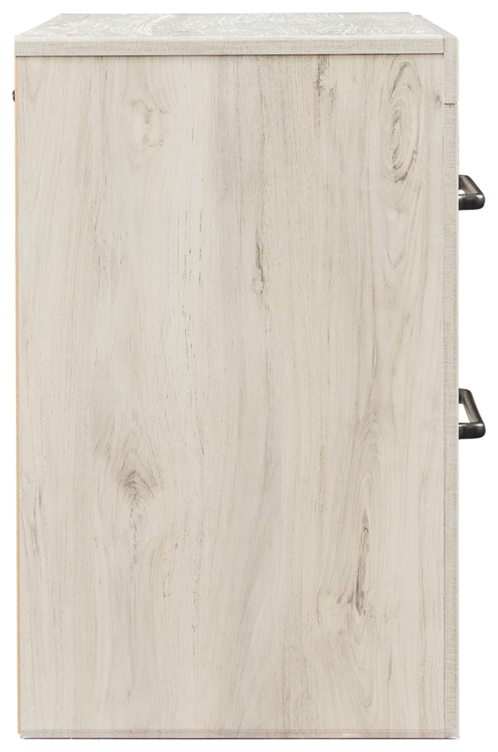 Cambeck Nightstand White - Signature Design by Ashley: Industrial Style Bedside Table with USB Ports & Storage