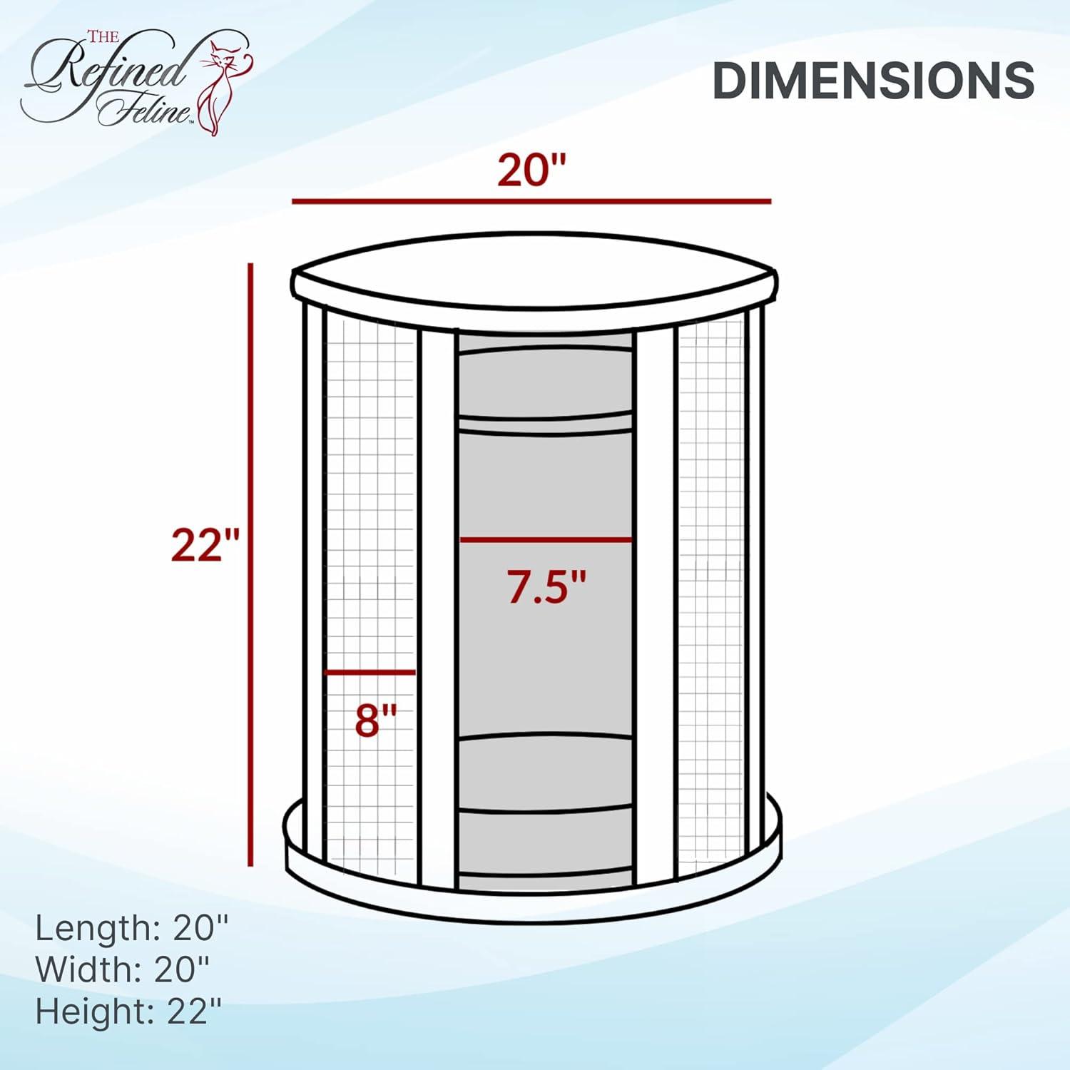 Jadona Purrrrfect End Table Cat Bed Cave in Black Espresso, Multipurpose Wood Cat Furniture Nightstand, Easy to Clean Covered Cat Bed with Replaceable Scratching Post & Washable Cushion