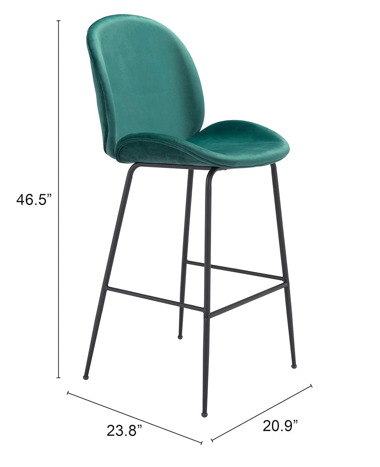 Zuo Miles Barstool Green