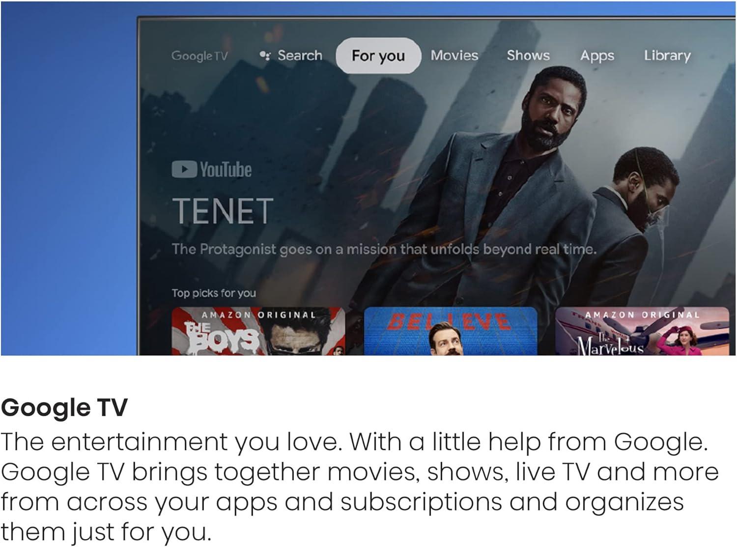 65-Inch Black LED 4K UHD Smart TV with Google Assistant