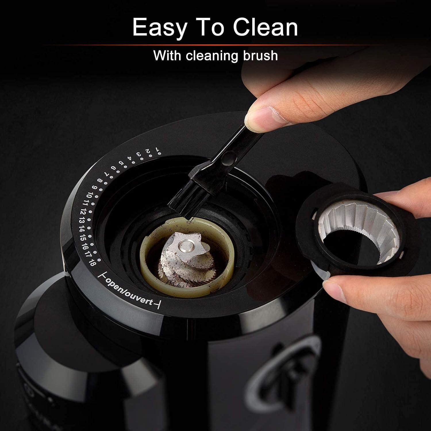 Secura Conical Burr Coffee Grinder, Electric Coffee Grinder with 18 Grind Settings, Adjustable Burr Mill Coffee Bean Grinder for 2-10 Cups