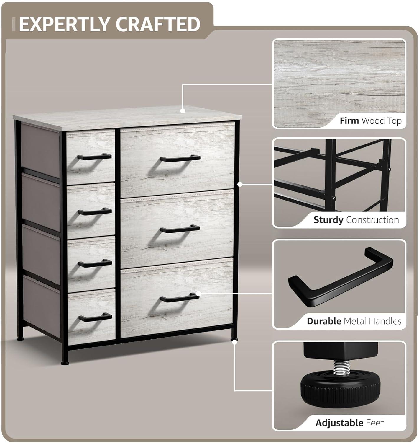 Sorbus Sorbus 10 Drawers Dresser with Steel Frame and Fabric Bins