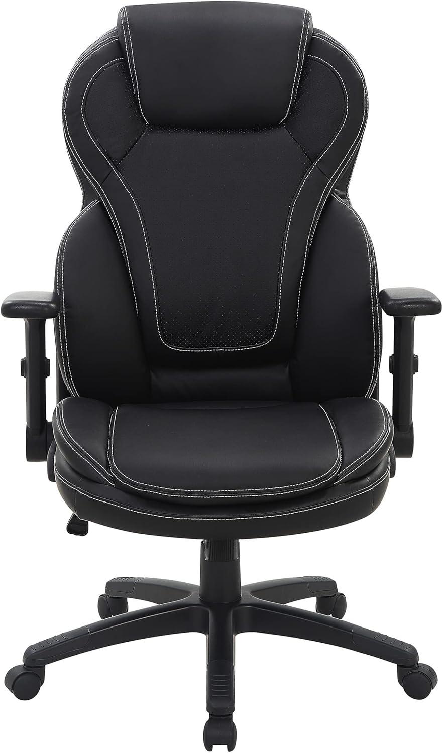 Executive High Back Black Bonded Leather Office Chair