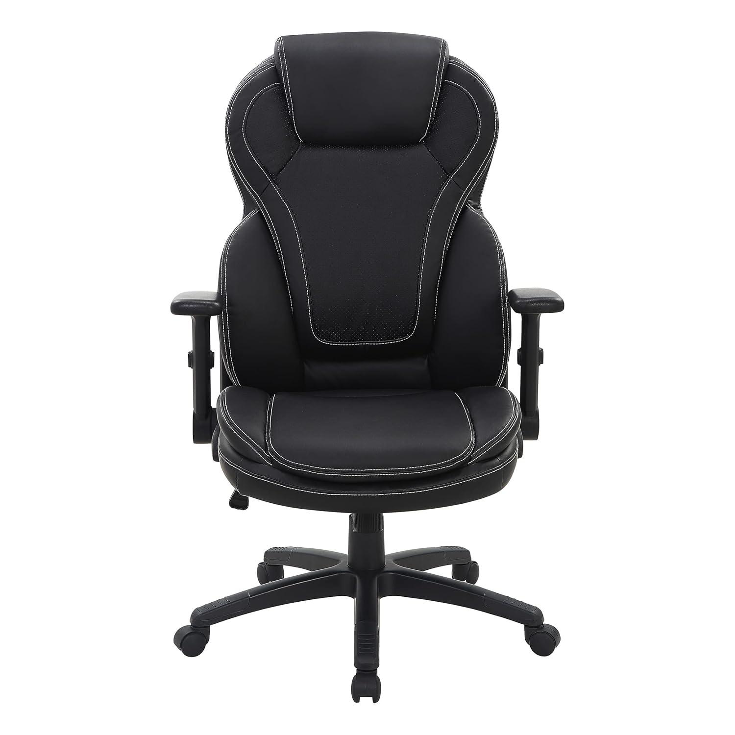 Executive High Back Black Bonded Leather Office Chair