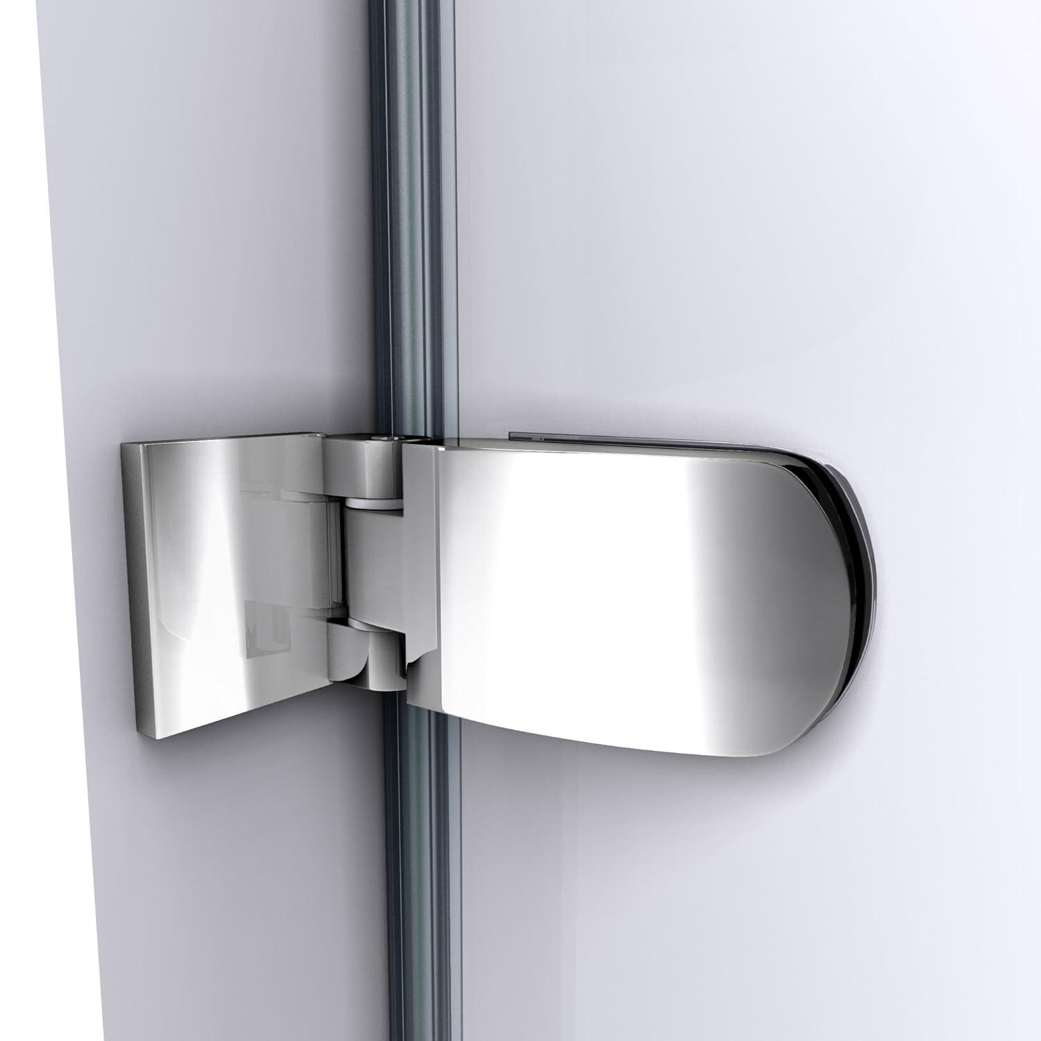 Aqua Uno 56" W x 58" H Hinged Semi-Frameless Tub Door