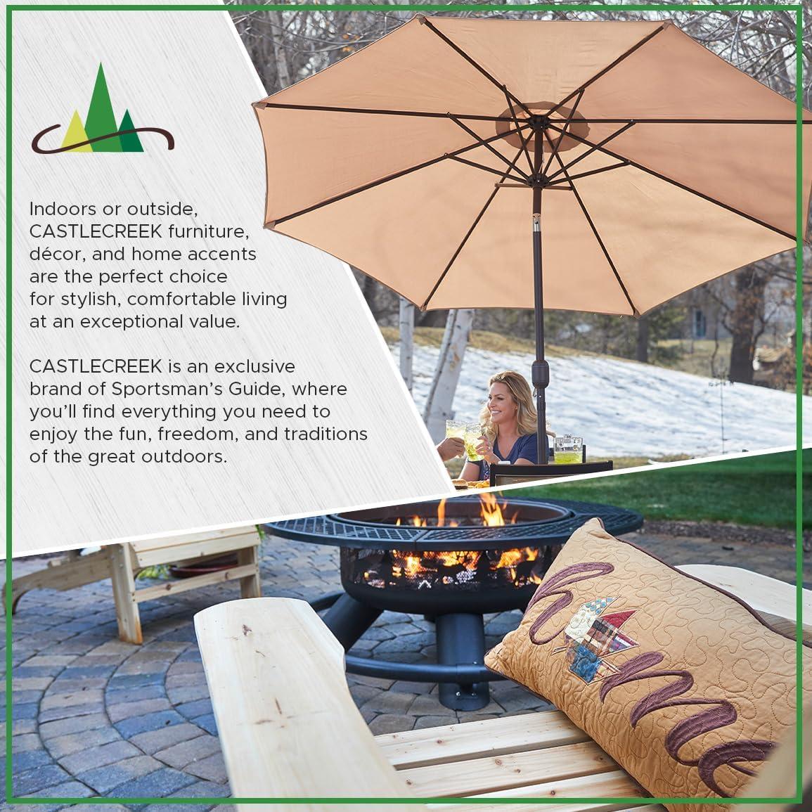 CASTLECREEK Diamond North American Cedar Log Bed, King
