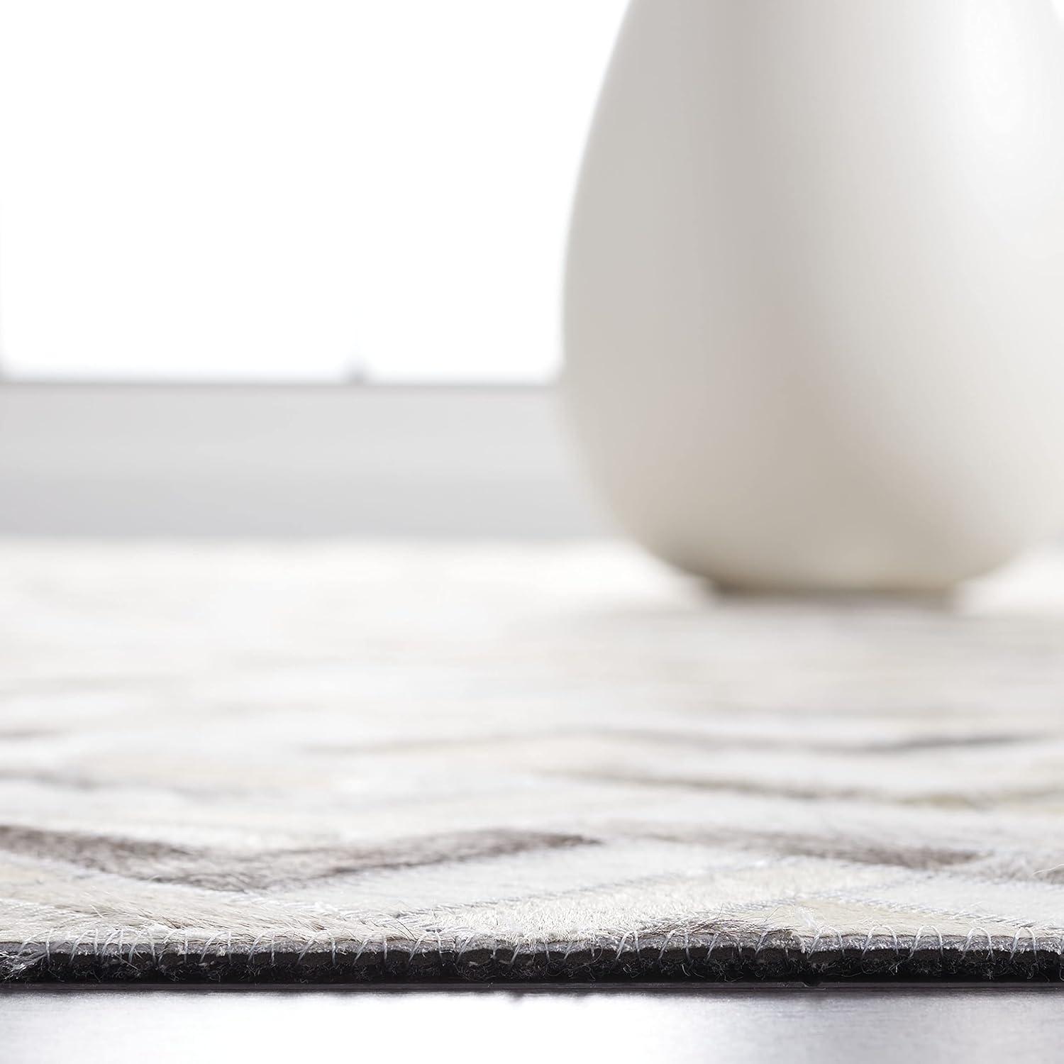 Studio Leather STL235 Power Loomed Area Rug - Black/Grey - 5'x8' - Safavieh.