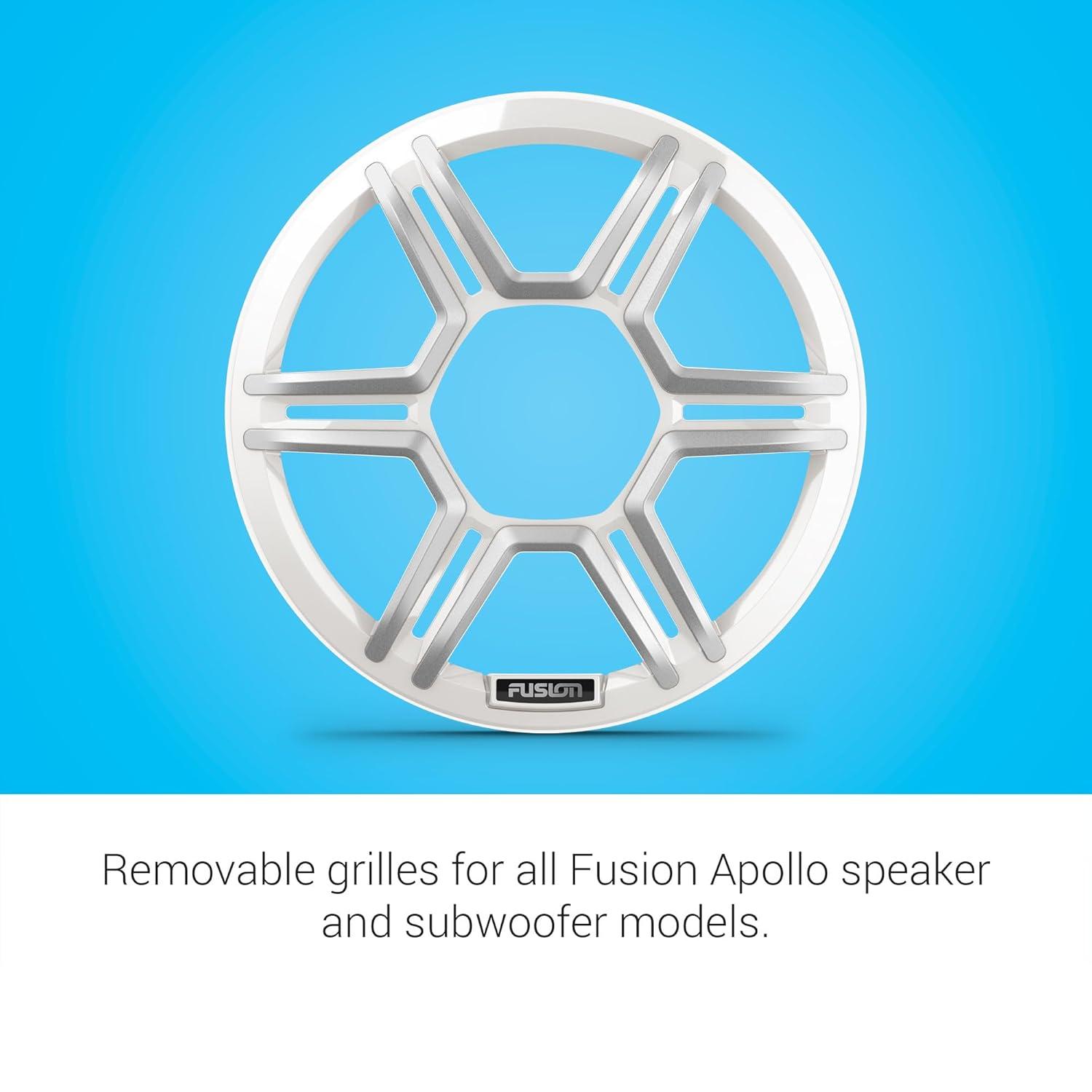 Garmin Fusion Apollo AP-FL65SPW 6.5" LED Marine Speakers Sport Grills, White, Pair