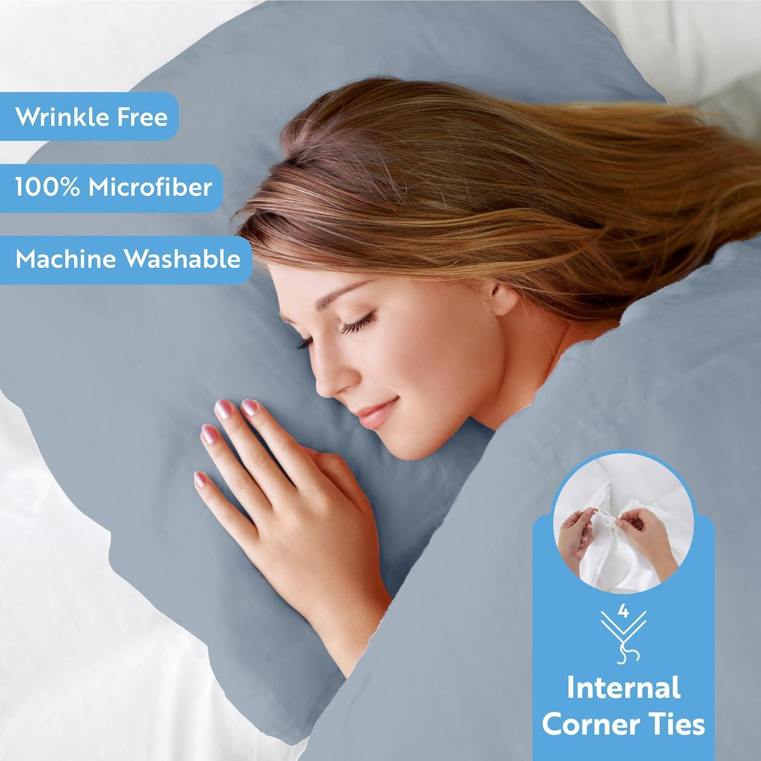 IEnjoy Home Super Soft Double Brushed Duvet Cover Set