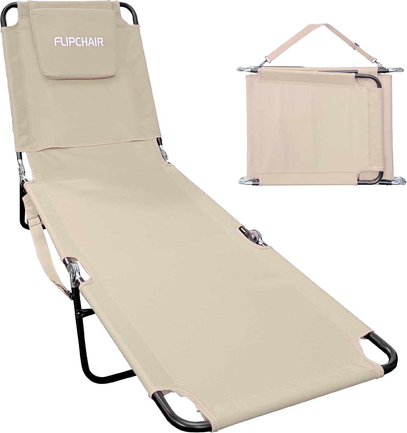 EasyGo Products Adjustable Pool Chair Outdoor Chaise Lounges Set of Black