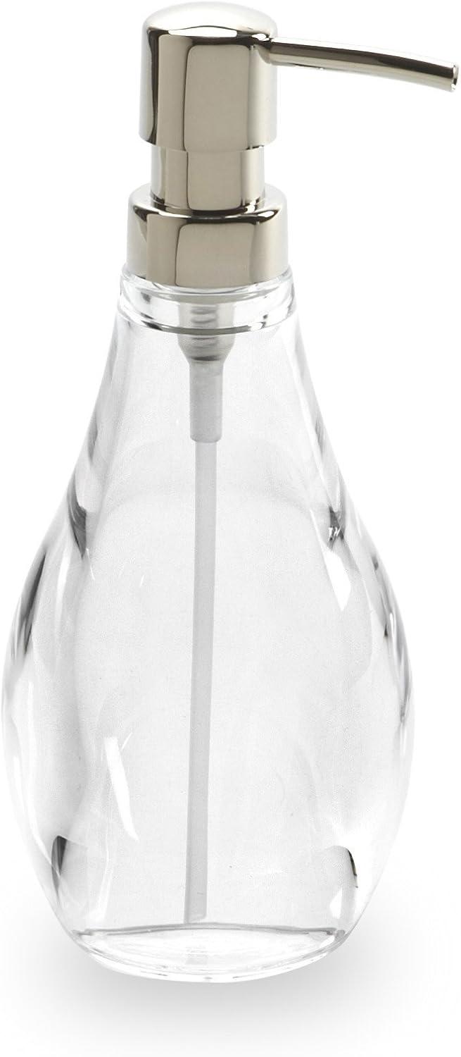 Umbra Clear Acrylic Lotion and Soap Dispenser with Metal Lid