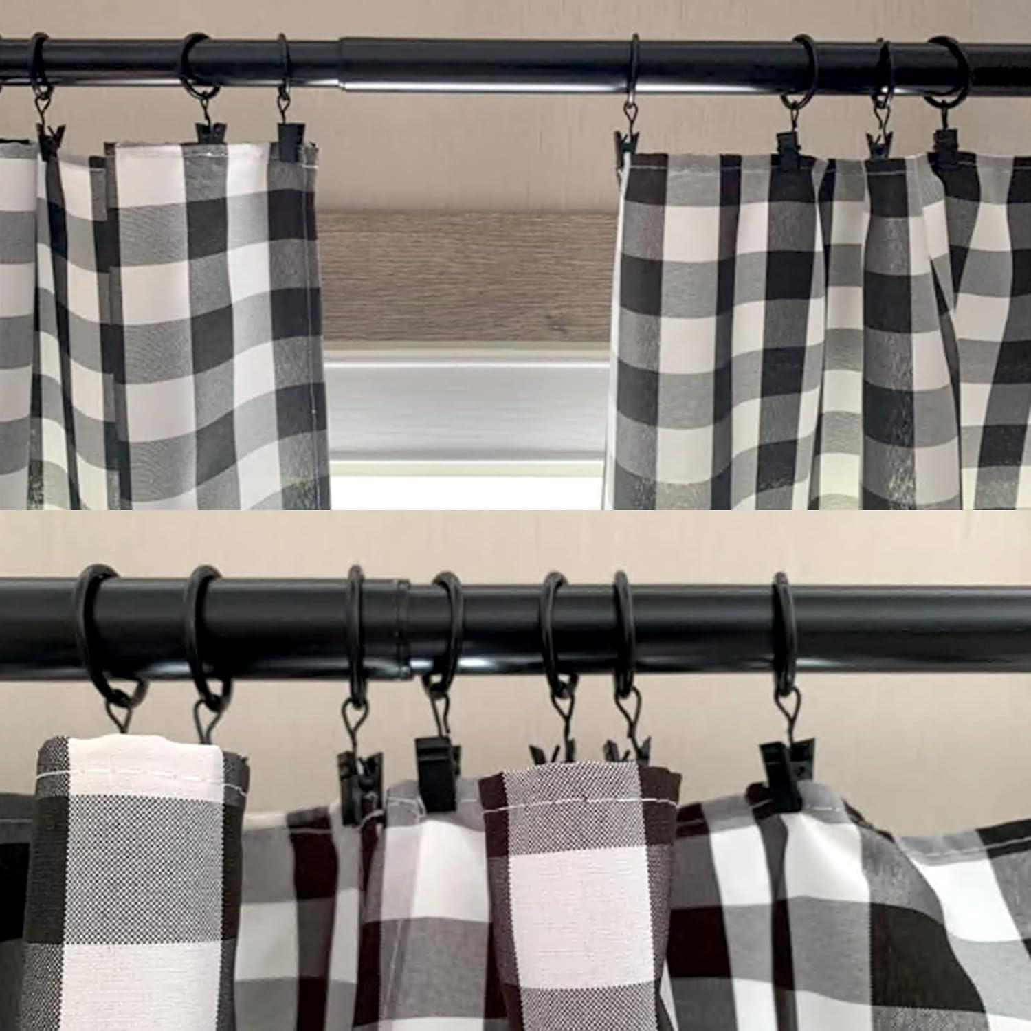 Clearance! Uscallm 40 Pack Metal Curtain Rings With Clips, Hat Clothes Clips, Drapery Clips With Rings, Drapes Rings 1.26in Interior Diameter Calf Stretch Box Unclaimed Pallets