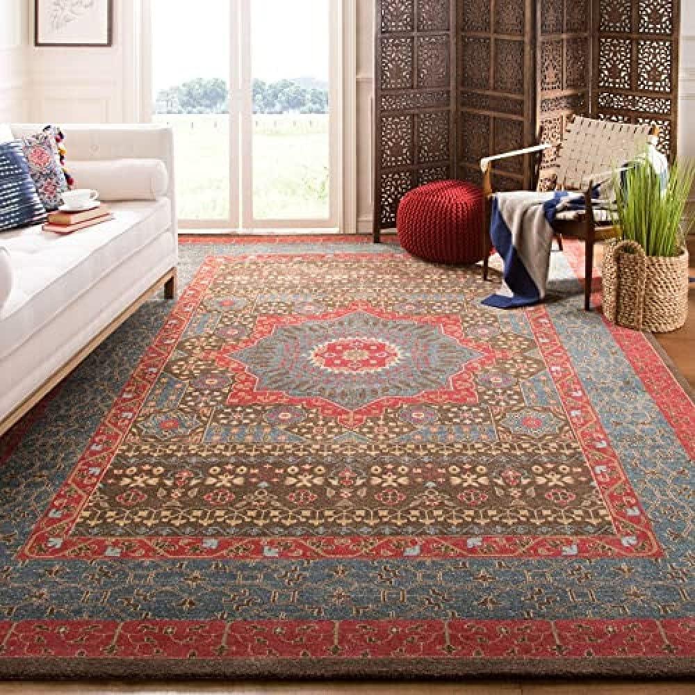 Mahal MAH620 Power Loomed Indoor Area Rug - Navy/Red - 5'1"x7'7" - Safavieh.