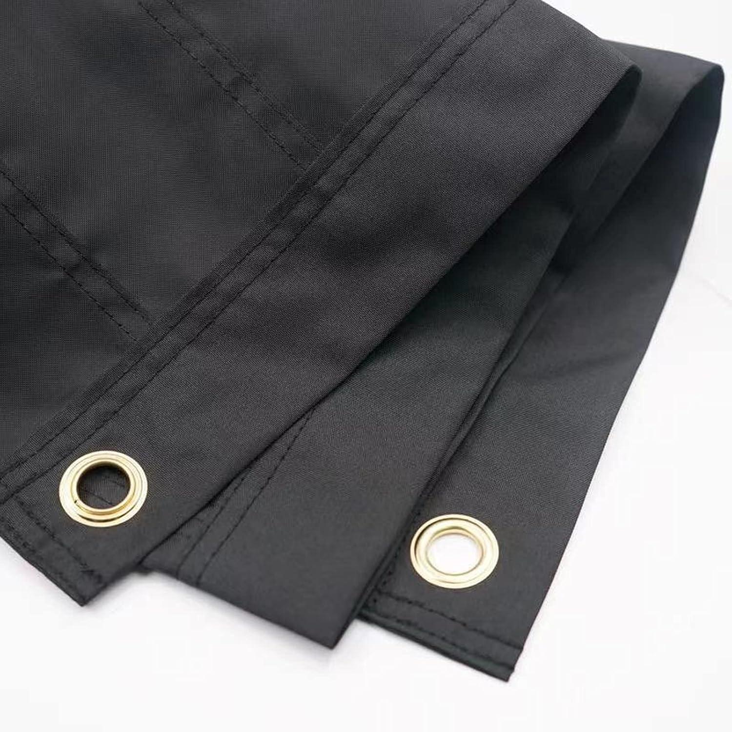 All Black American Flag 3x5 Ft All Black US Flag, Embroidered Stars, Sewn Stripes, Brass Grommets Black Flag, Heavy Duty USA Flags for Outdoor Blackout Tactical US Black Flag