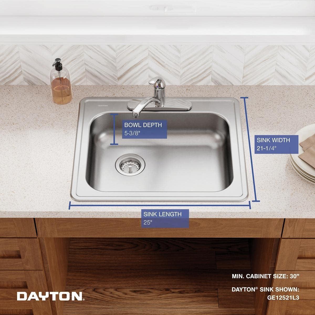 Dayton 25" L x 21" W Drop in Kitchen Sink