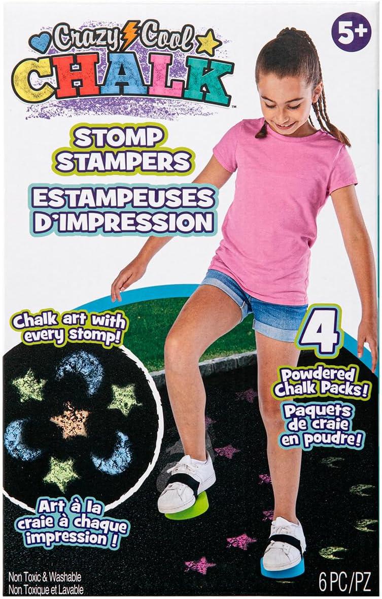 Crazy Cool Chalk Stomp Stampers Washable Outdoor Chalk Set