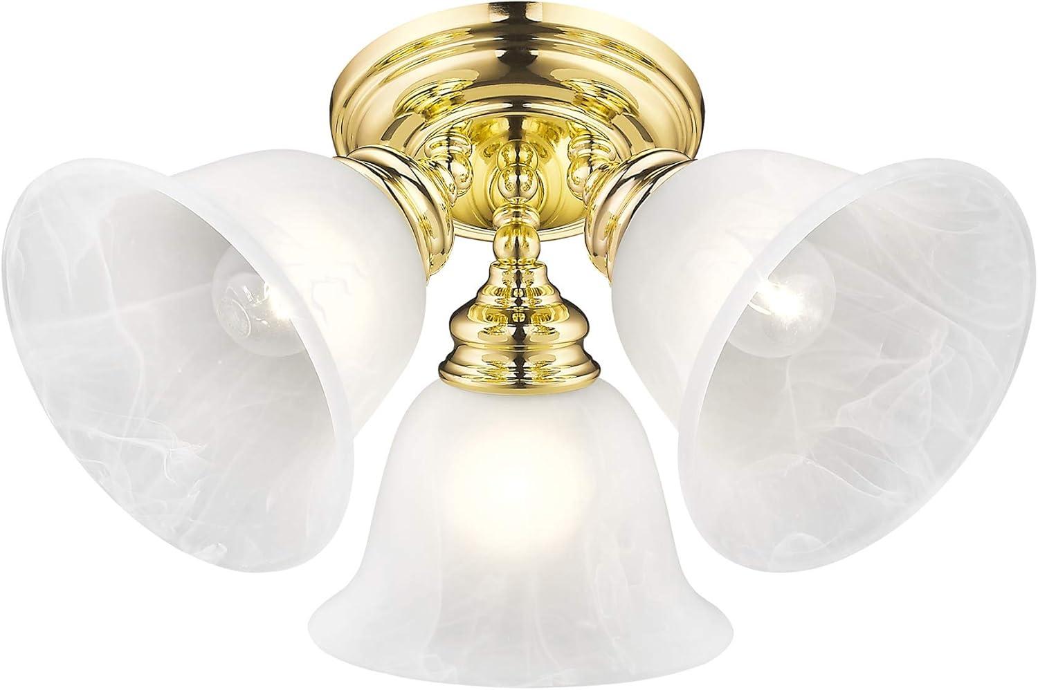 Livex Lighting Essex Ceiling Mount in Polished Brass