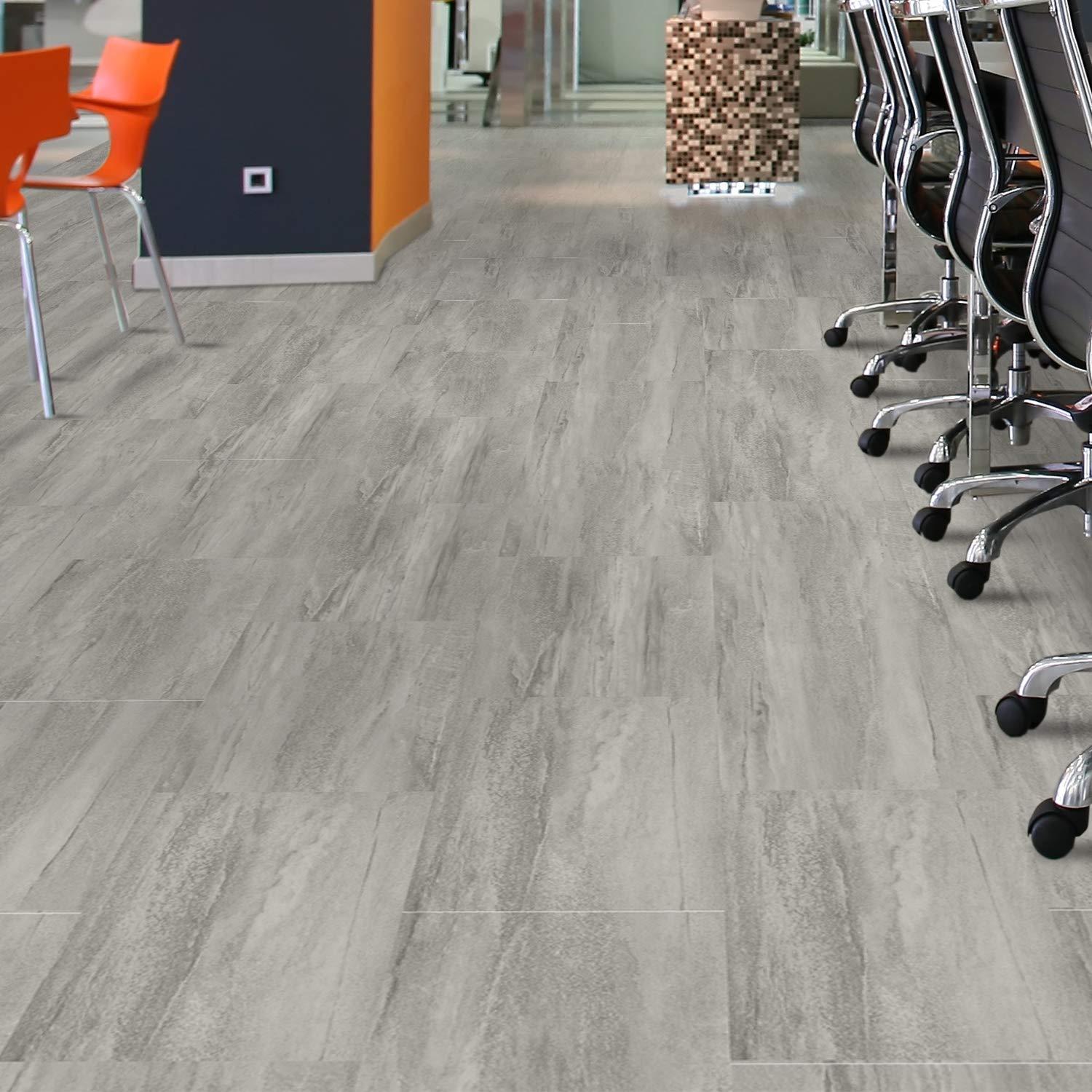 GlueCore Classic 22mil x 12" W x 24" L Glue Down Vinyl Tile Flooring