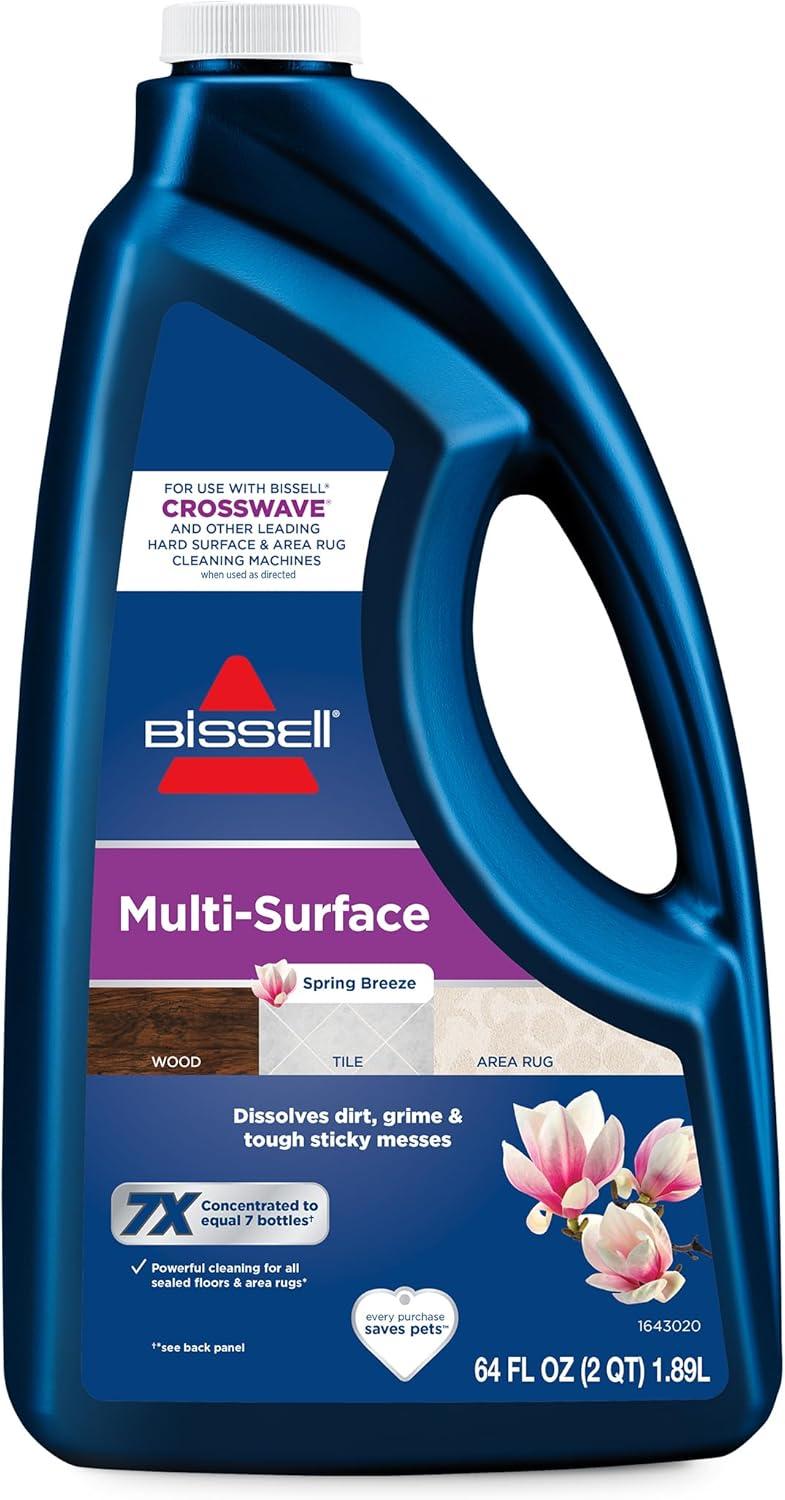 BISSELL 64 oz. CrossWave & SpinWave Multi-Surface Floor Cleaning Formula – 17891: Carpet & Tile Cleaner Solution