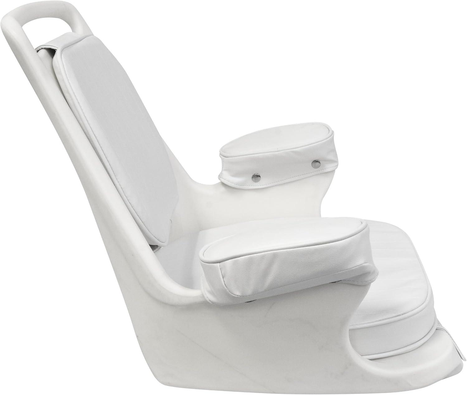 Wise 8WD1007-3-710 Captain's Chair with Cushion Set and Mounting Plate Boat Seats