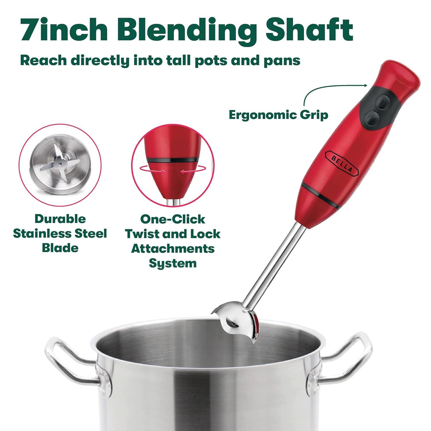 Bella Immersion Blender, Red