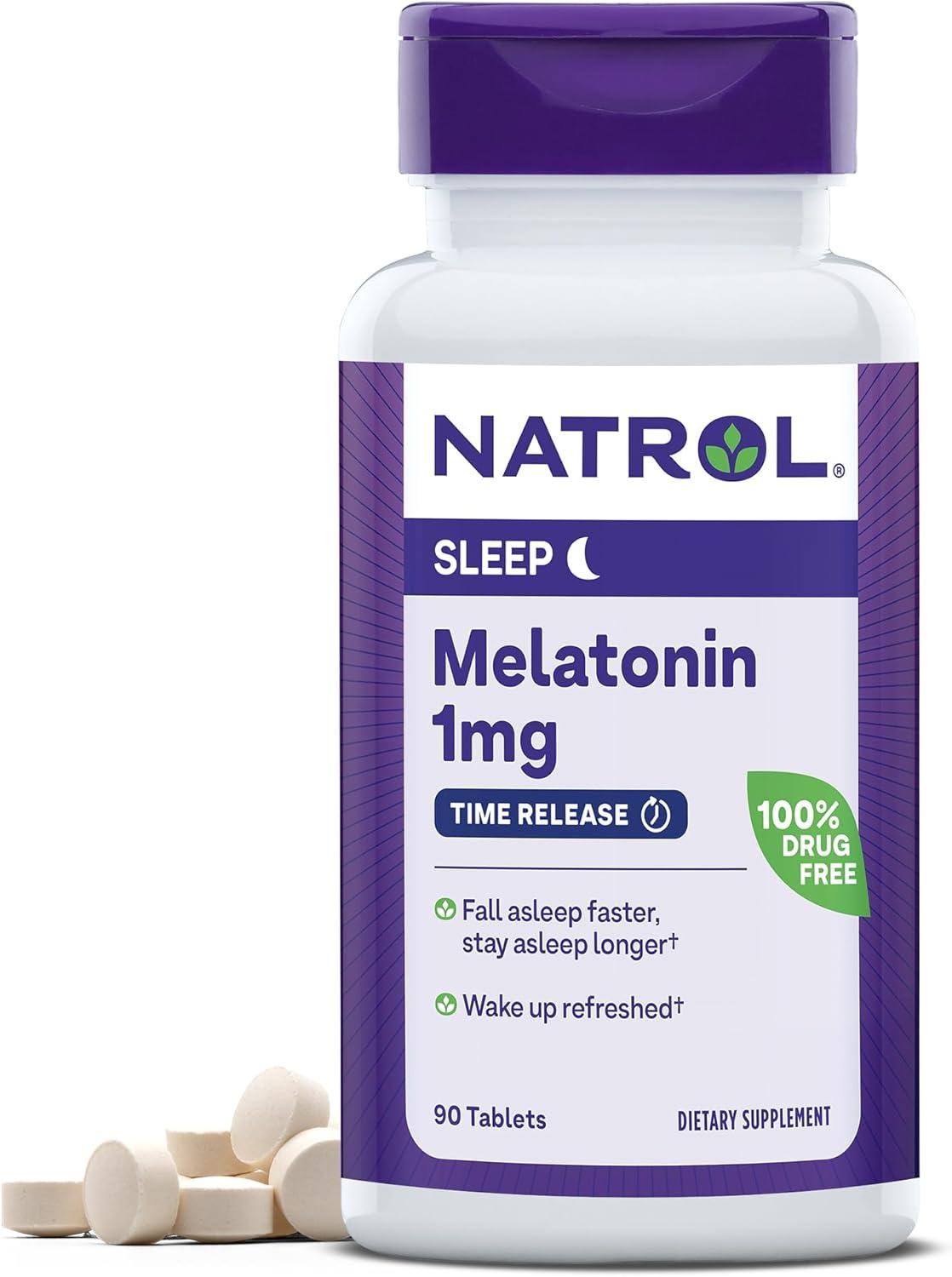 Natrol Dietary Supplements Melatonin Time Release 1 mg Tablet 90ct.