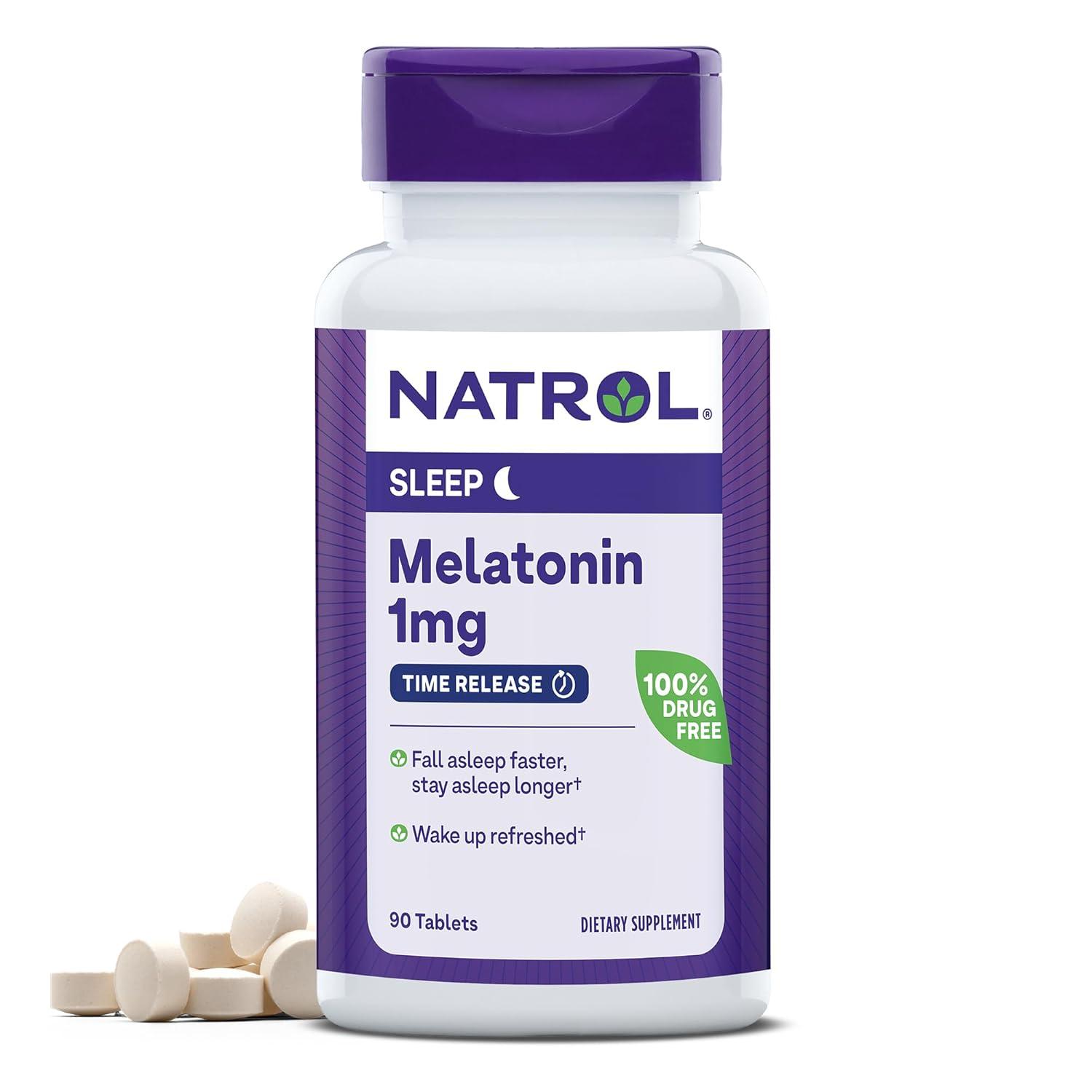 Natrol Dietary Supplements Melatonin Time Release 1 mg Tablet 90ct.