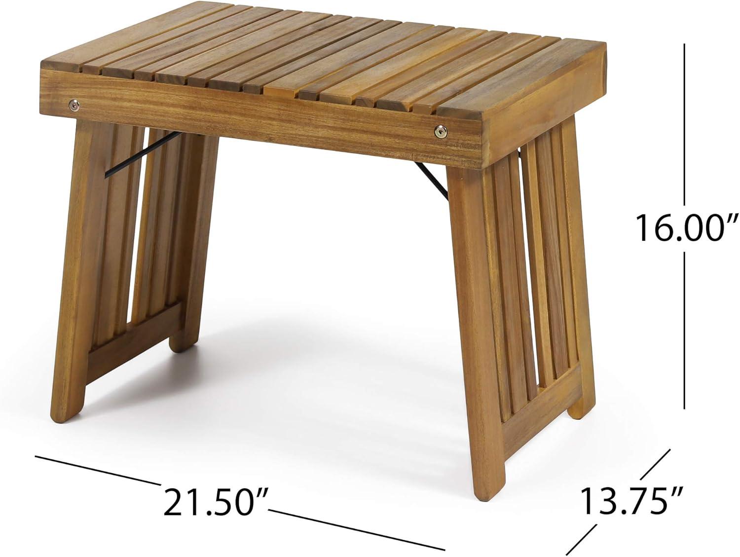 Kyoto Acacia Wood Folding Side Table - Teak - Christopher Knight Home
