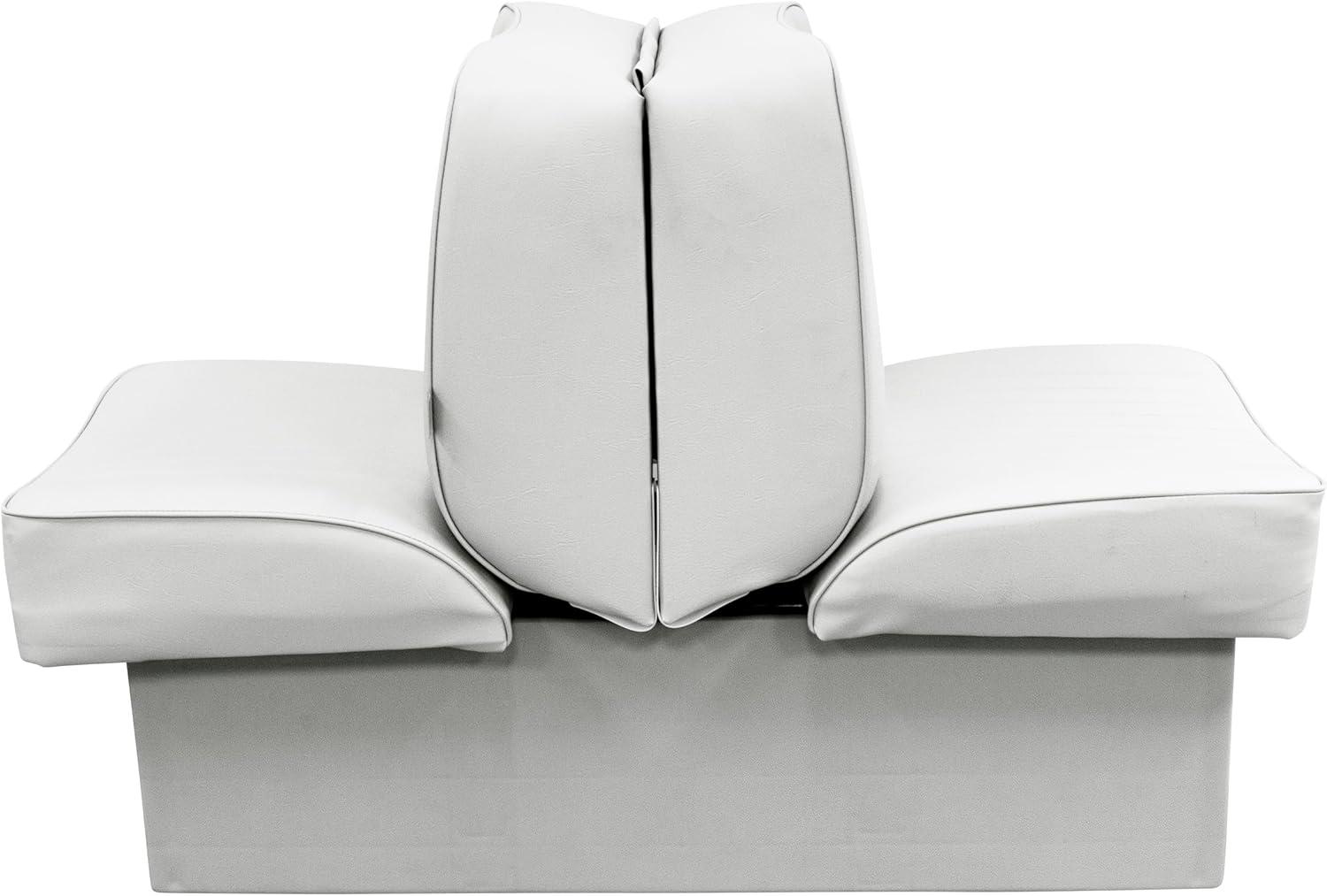 White Marine Grade Vinyl Lounge Seat with Storage