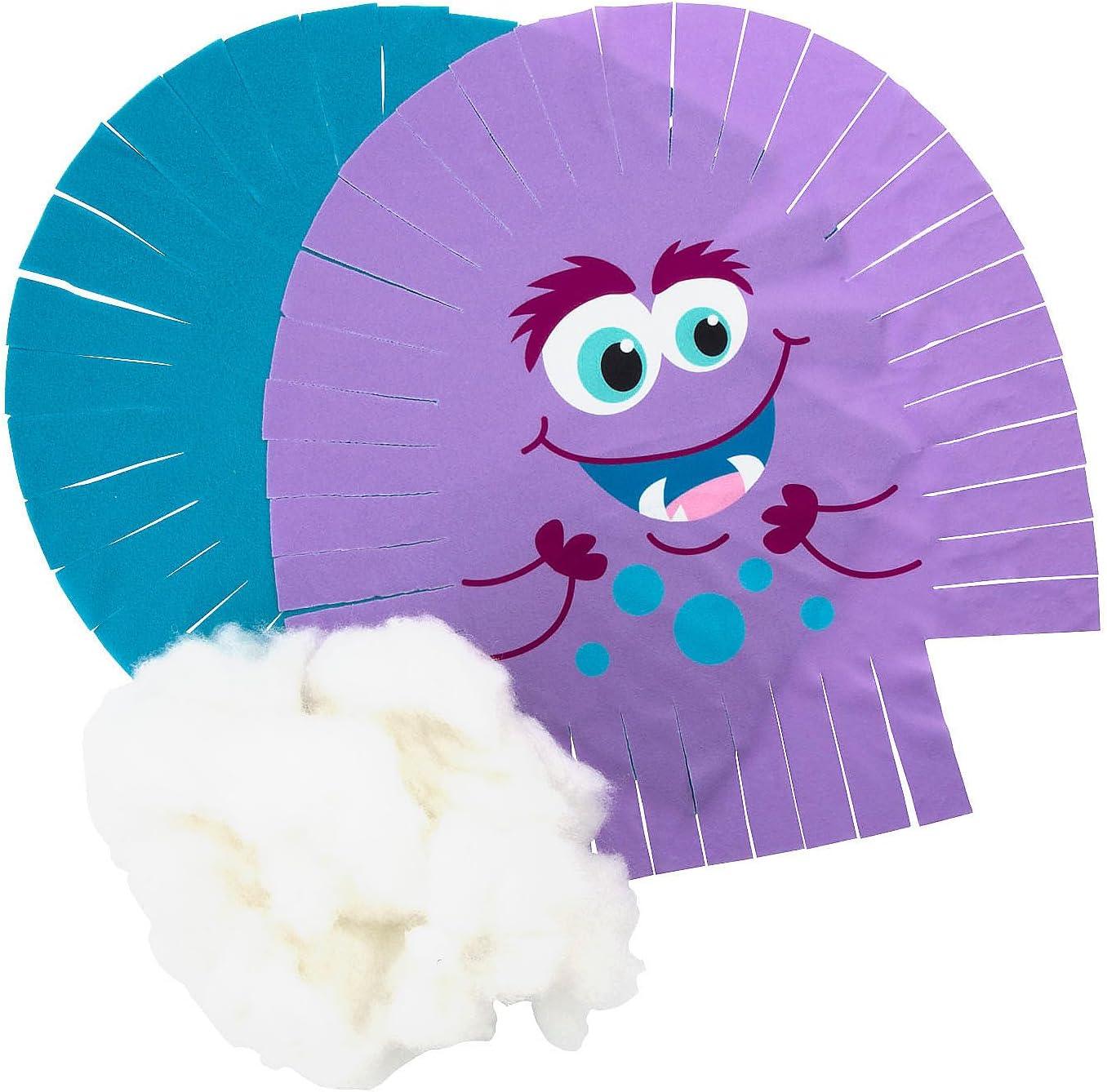 Fun Express Monster Fleece Tied Pillow Craft Kit - Makes 6