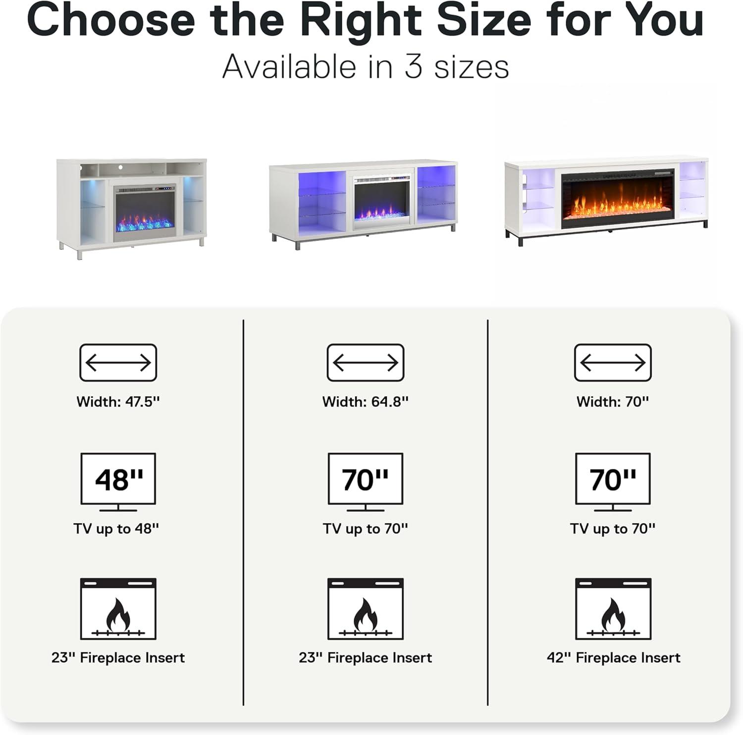 Lumina Fireplace TV Stand for TVs up to 70"