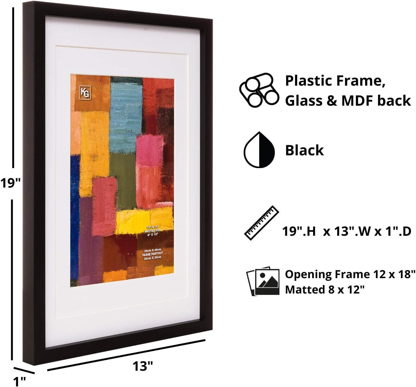 kieragrace KG Modern  Gallery Photo Frame Black Engineered Wood