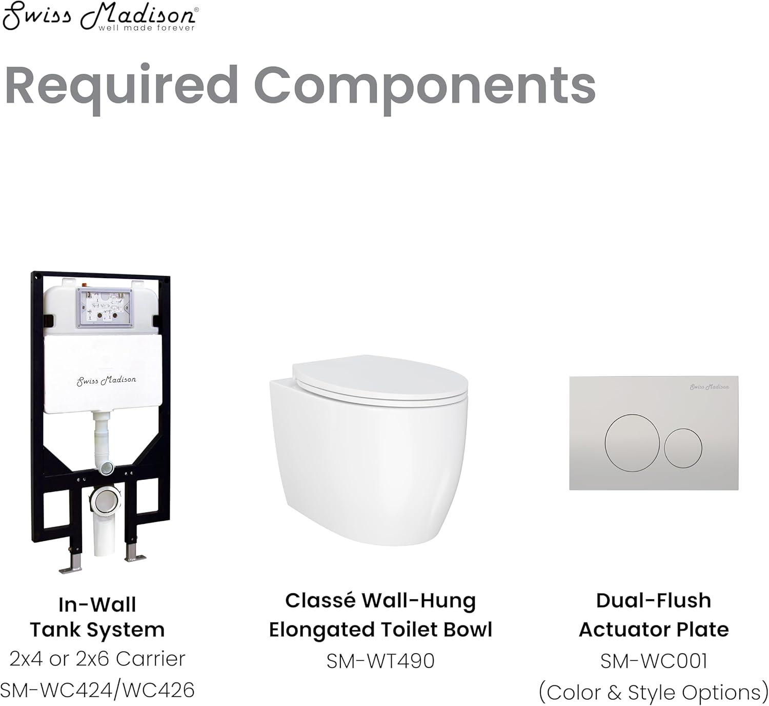 Classe Wall-Hung Elongated Toilet Bowl