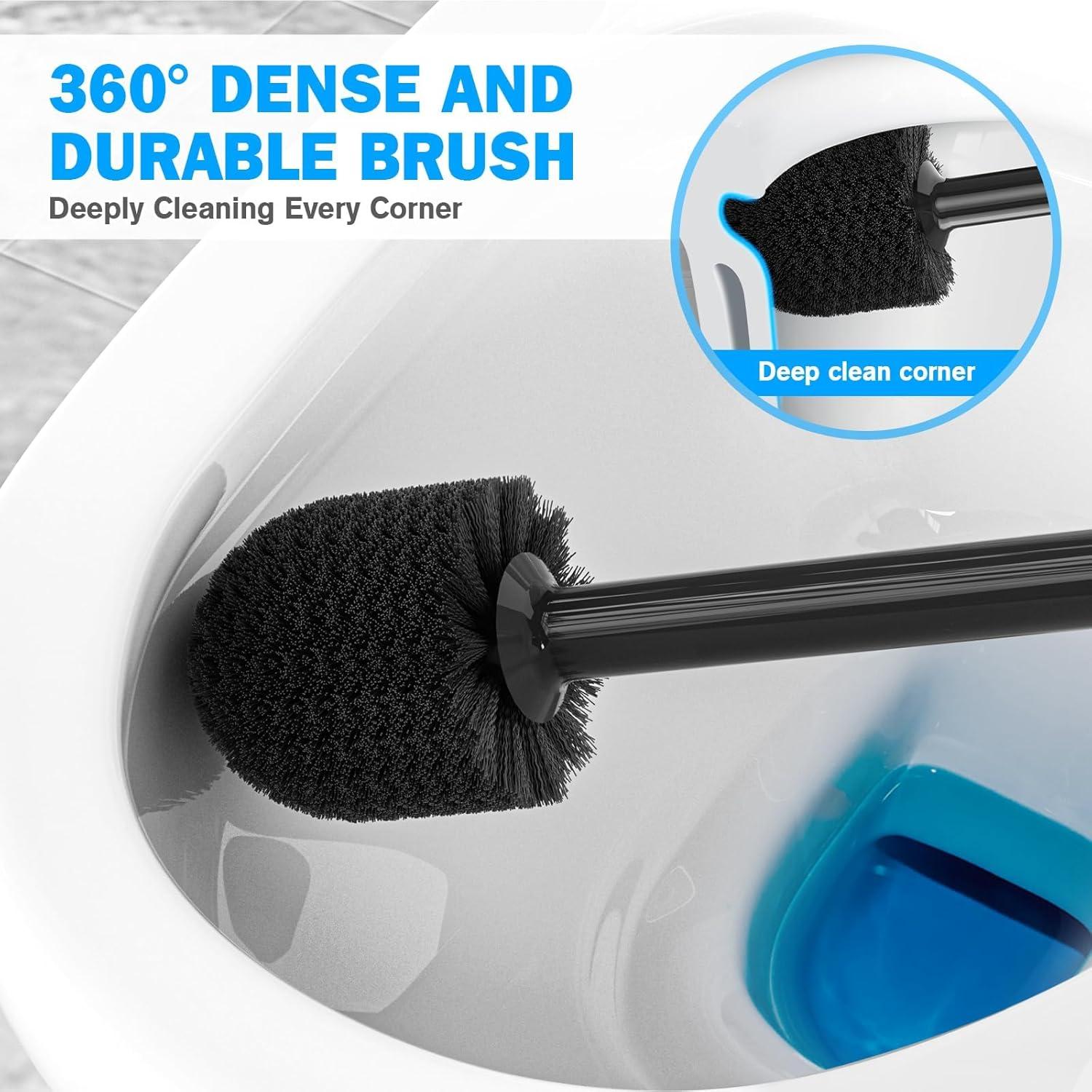 Tyuong Toilet Brush And Plunger Set 2 In 1 Plunger And Brush Set Toilet Brush Toilet Plunger And Brush Set Black Toilet Brush And Plunger Set Bathroom Plunger Household