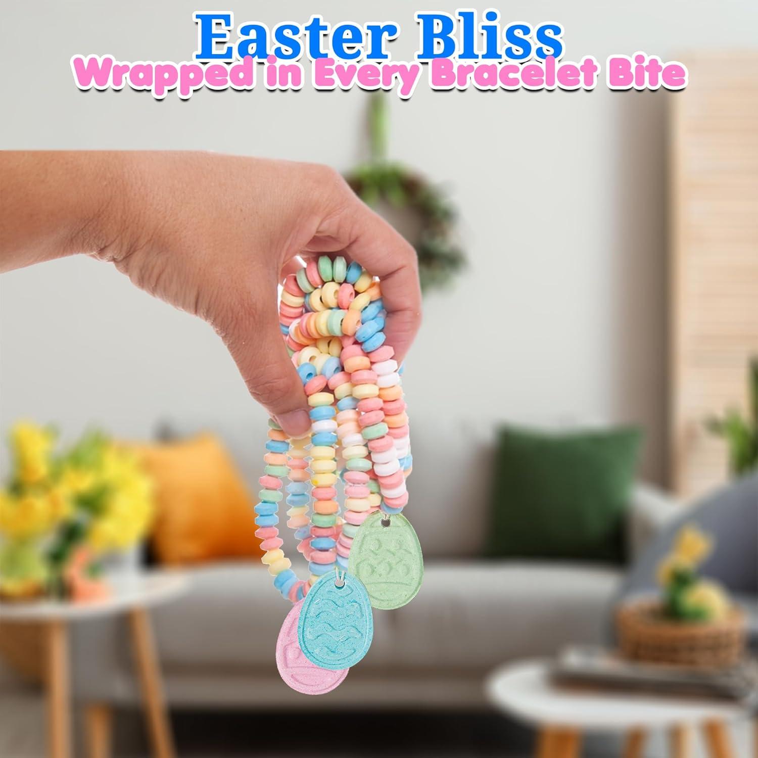 Pastel Easter Egg Candy Bracelets with Edible Charms