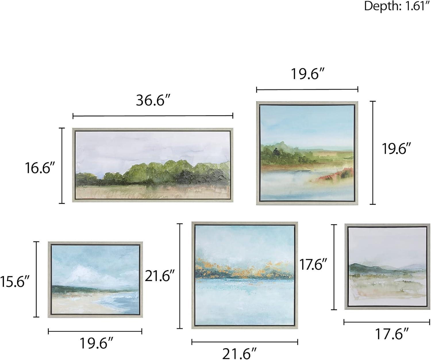 Martha Stewart Vista Abstract Landscape 5-piece Gallery Canvas Wall Art Set